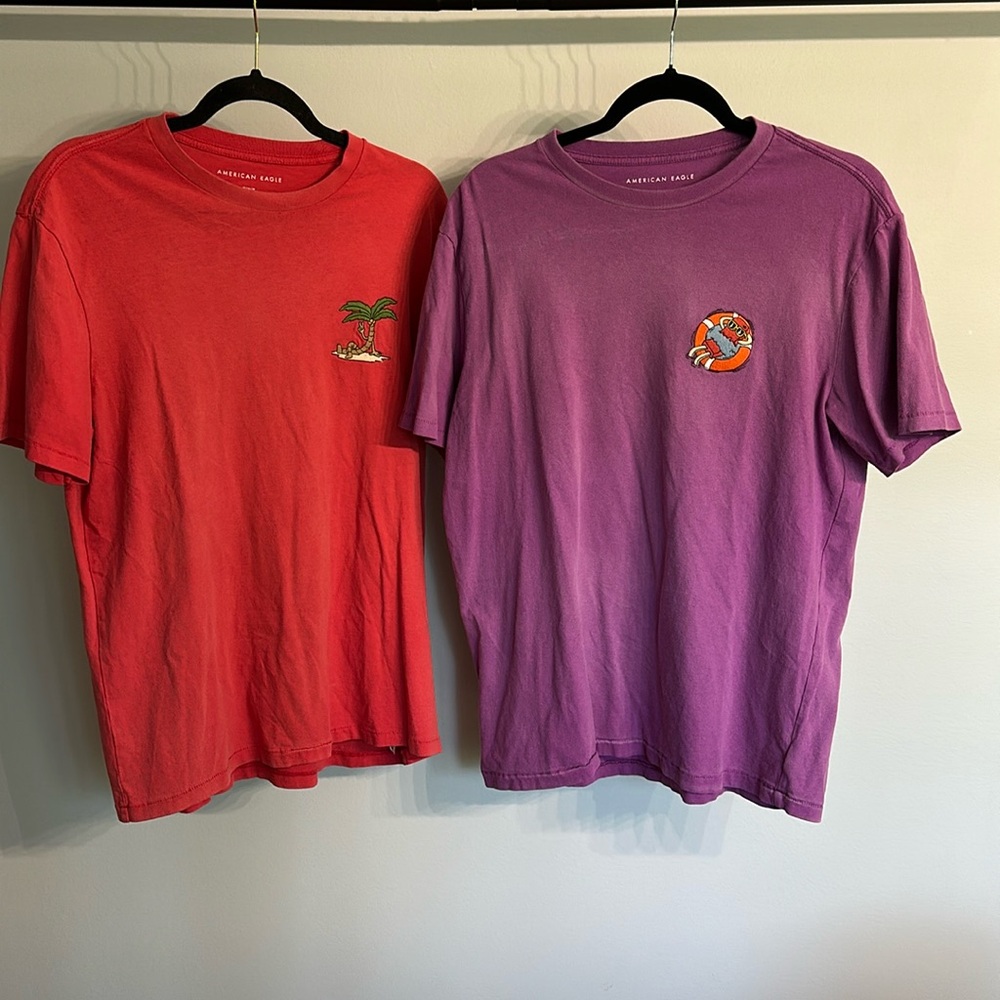 American Eagle Men’s  T-shirts (2) Size Medium